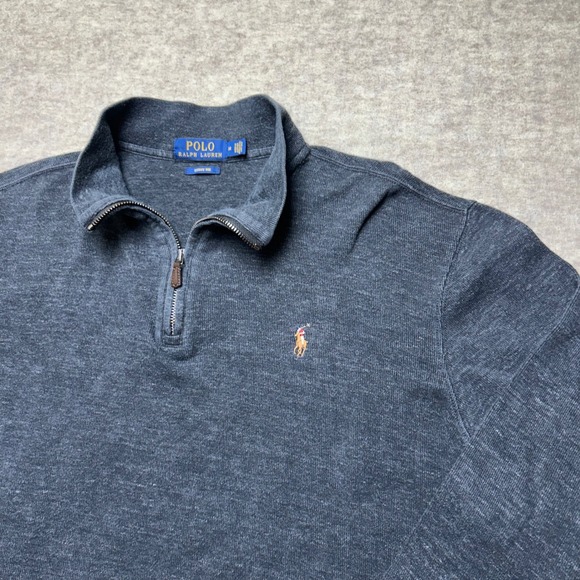 Polo Ralph Lauren Other - Polo Ralph Lauren Mens Gray Long Sleeve Quarter Zip Pullover Sweater Medium